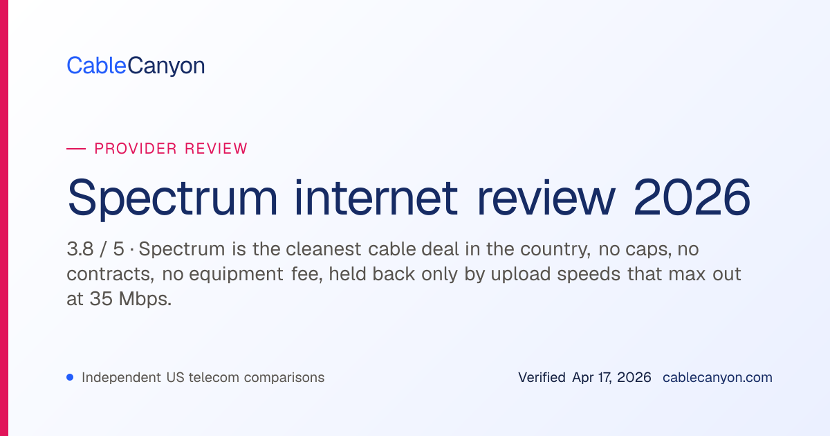 Spectrum internet review 2026 | CableCanyon